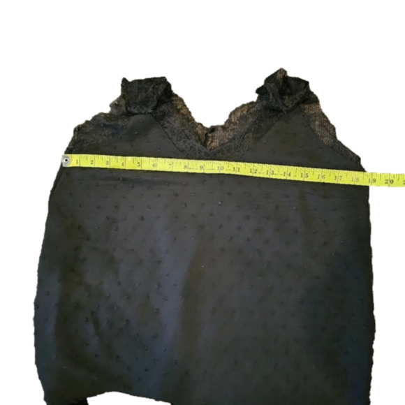 Source Unknown Swiss Dot Lace Edged Cami Size M - Picture 7 of 8